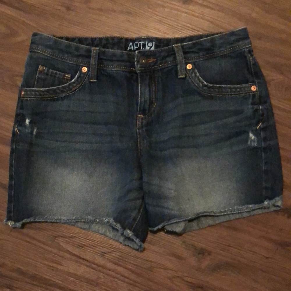 APT 9 Shorts Denim Blue Jean Distressed Size 6